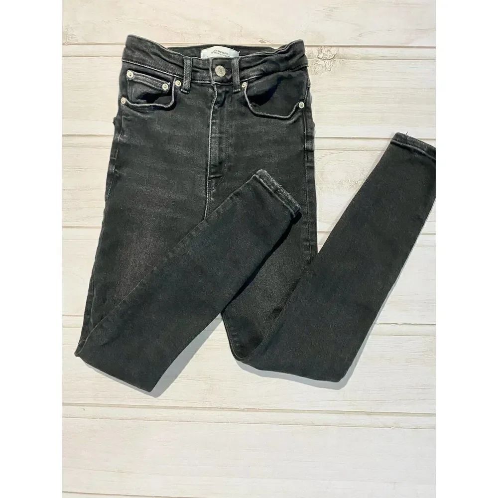 Zara Woman Black Denim High Rises Skinny Jeans
